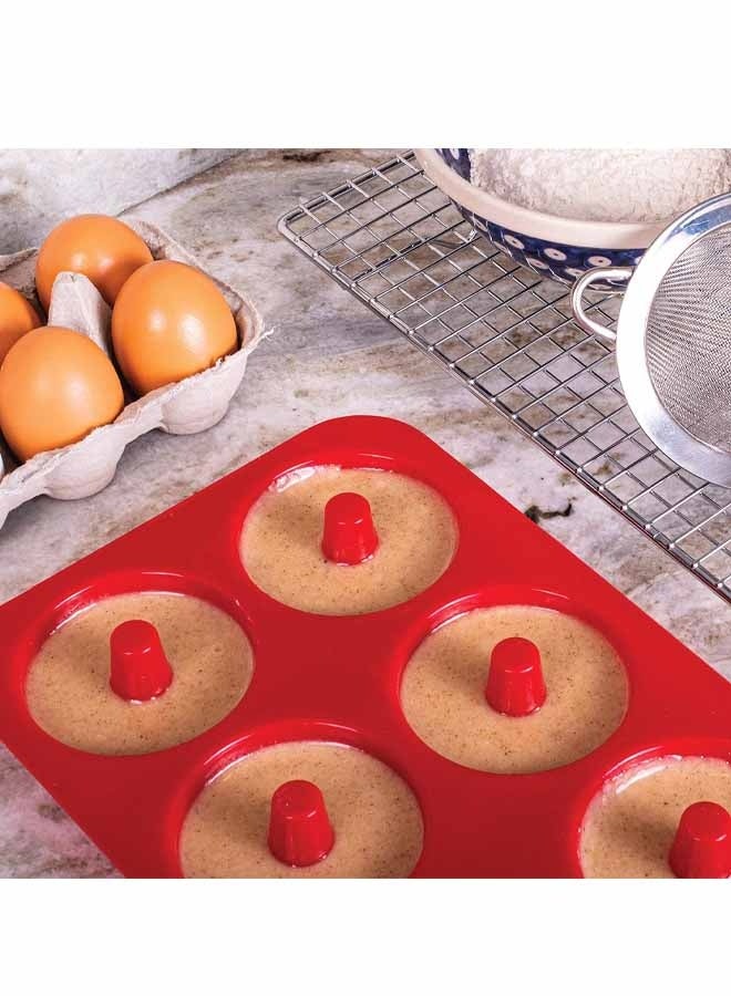 2PCS 6 Cavity Donut Silicone Chocolate Molds Doughnut Pan Baking Mold For Chocolate Candy - Image 4